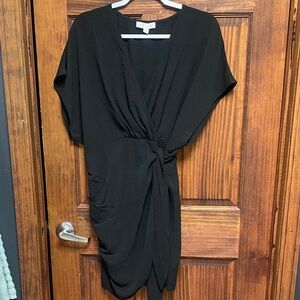 She + Sky Classic Black Dress w tie